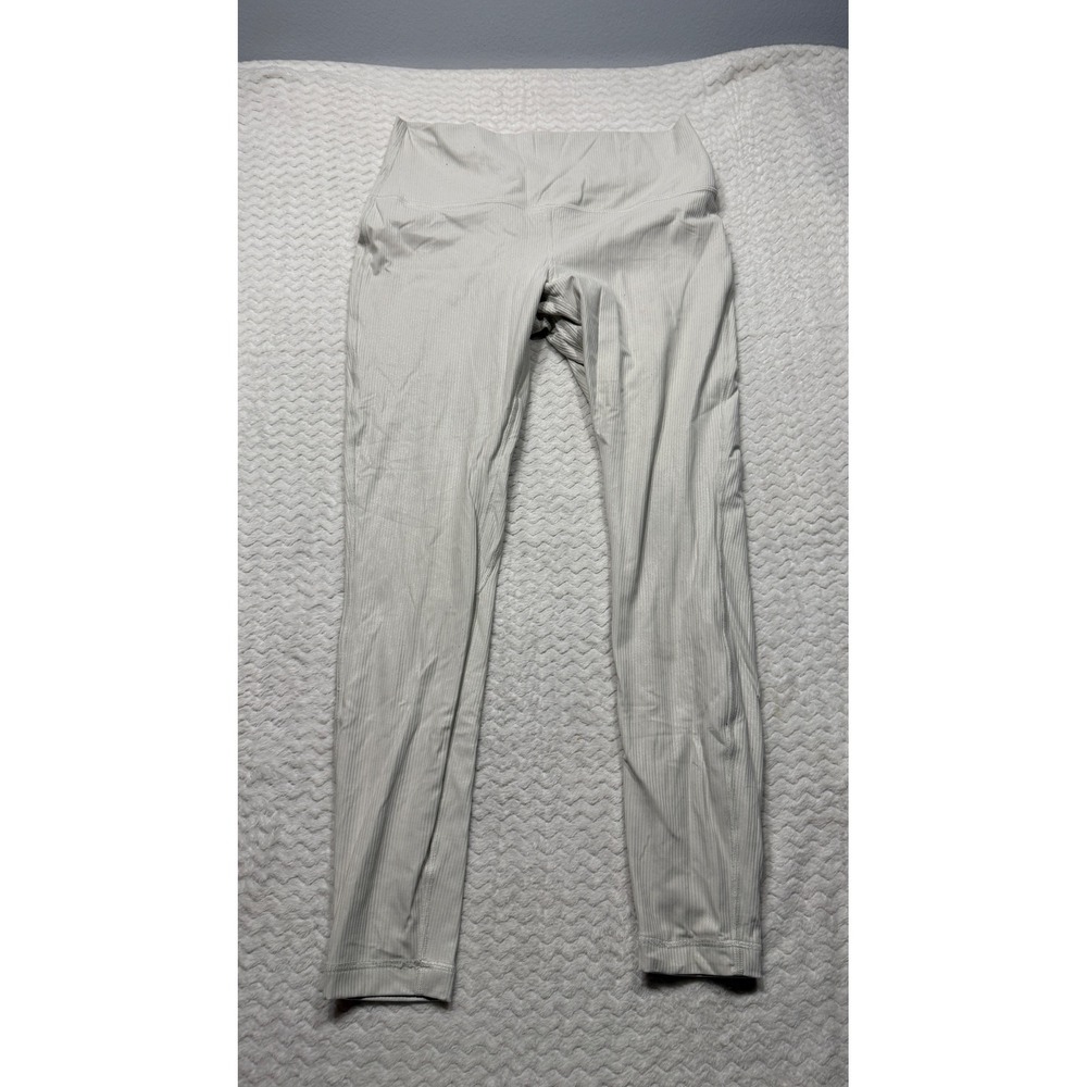 Lululemon Align Ribbed metallic Pant Light Grey Leggings LW5GI4S Size 12